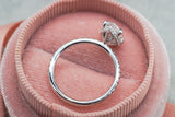 Lab Grown Diamond Pear Cut Hidden Halo Diamond Ring