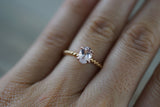 14k Rose Gold Oval Twist Rope Morganite Pink Engagement Ring Vintage