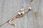 14k Solid Rose Gold Champagne Diamond Single Prong Adjustable Bracelet 1.82 carats