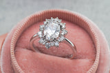 Lab Grown Diamond Oval Cut Halo Diamond Ring M3100