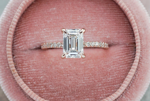 Lab Grown Diamond Emerald Cut  Diamond Ring