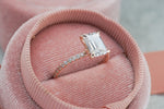 Lab Grown Diamond Emerald Cut  Diamond Ring M3099
