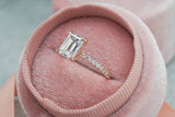 Lab Grown Diamond Emerald Cut  Diamond Ring M3099