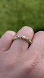 14kt Yellow Gold Diamond Milgrain Etching Vintage Wedding Engagement Anniversary Band Ring Filigree Vine