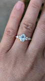 Oval Trio Cluster Ring Moissanite