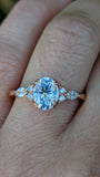 Oval Trio Cluster Ring Moissanite