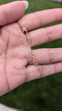 14k Yellow Gold Pave Diamond 5 Star bracelet