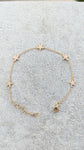 14k Yellow Gold Pave Diamond 5 Star bracelet