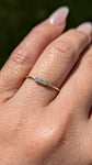 14 Karat Yellow Gold Dainty 8 Diamond Band Love Ring Band Thin Bead