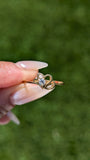 14 Karat Yellow Gold Double Heart Diamond Band Anniversary Love Ring Band