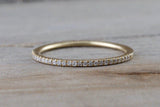 Payment Plan Gold 1mm Diamond Ring Band Stack Dainty B10074