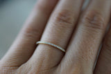 Payment Plan Gold 1mm Diamond Ring Band Stack Dainty B10074