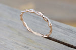 Gold Round Diamond Rope Twist Twined Vine Engagement Pave Ring ASPBR010009