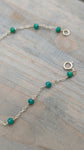 Yellow gold emerald bracelet
