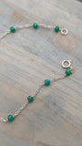 Yellow gold emerald bracelet