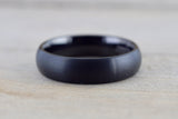 Tungsten Carbide 6mm Domed Brushed Matted Finish Men's Ring
