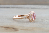 18k Gold Unheated Natural Pink Peach Sapphire Ring ASPER1430024