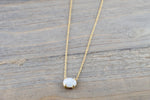14k Yellow Gold Oval Fire Opal Slider Pendant Charm Chain Included