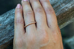 14kt Solid Rose Gold 2mm Twined Rope Twist Ring Band