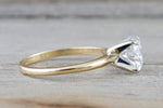 14k Gold Solitaire Round Moissanite 7.5mm Engagement Ring