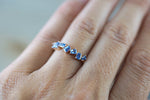 Staggered Sapphire Baguette Ring