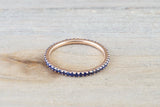 Dainty Thin Sapphire Eternity Band Stackable Ring B10078