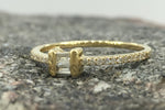 18k Gold Emerald Diamond Band Ring FR01005