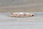 14k Rose Gold Diamond Pave Twist Polished  Ring Band Wedding Promise Rope