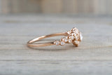 Vermont 14K Rose Gold Classic Diamond Engagement Wedding Promise Vintage Classic Cute Ring Band Arch Shaped