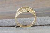 14k Yellow Gold Elephant Lucky Open Anniversary Promise Fashion Ring Band