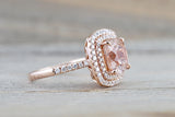 Payment Plan for Sheena Double Halo Cushion Morganite