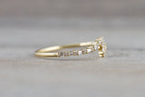 18k Yellow Gold Diamond Baguette Zig Zag Art Deco Fashion Ring