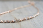 14k Solid Rose Gold Champagne Diamond Single Prong Adjustable Bracelet 1.82 carats