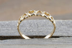 14k Yellow Gold Open Heart Band Ring