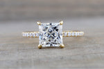 Ondrea Floating Diamond Hidden Under Halo Diamond Engagement Ring M3074