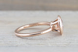 14k Rose Gold Round 7mm Mortganite Solitaire Bezel Engagement Wedding Anniversary Ring