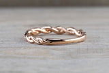 Gold Round Diamond Rope Twined Vine Ring ASPBR010001