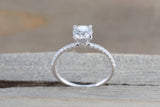 Under Hidden Halo Round Diamond Engagement Ring