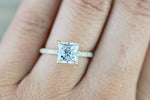 Ondrea 7mm Princess Moissanite Hidden Under Halo Diamond Engagement Ring M3074