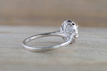 Oval Diamond Halo Moissanite