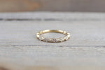14kt Yellow Gold Diamond Band Marquis Shape Ring Segment Art Deco