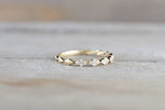 14kt Yellow Gold Diamond Band Marquis Shape Ring Segment Art Deco