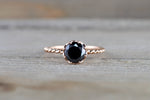 Melrose Rope Black Onyx Solitaire Ring