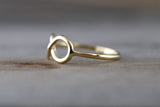 14k Yellow Gold Infinity Love Open Anniversary Promise Fashion Ring Band