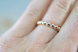 14kt Solid Rose Gold 3mm Bead Ball Stackable Ring Band Wedding Engagement Eternity Infinity Love Promise