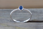 14k White Gold Oval Blue Sapphire Diamond Ring  ASPER1430060