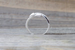 18k Solid White Gold Diamond Arrow Open Fashion Ring Band Love