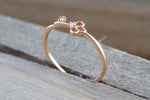 14k Solid Rose Gold Diamond Key To Your Heart Fashion Ring Band Love