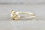 Yellow Gold Diamond Heart Wing Ring Closeout