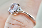 Leila Pink Sapphire GIA Certified Gemstone on Rose Gold Diamond Ring